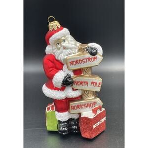 Santa Claus Glass Christmas Ornament Signs Point To Nordstrom North Pole
